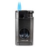 Lotus Excalibur Double Torch Lighter with Cutter (Gunmetal)