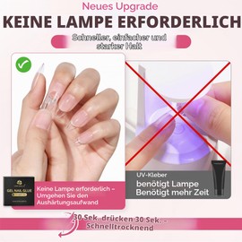 UNA GELLA Press On Nail Glue 5 x 2 ml