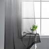 DWCN Voile Curtain Black Gradient Curtains for Living Room Eyelet