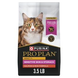 Purina Pro Plan Sensitive Skin and Stomach Senior Cat Food Salmon and Rice Formula - 3.5 lb