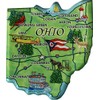 Flagline Ohio - Acrylic State Map Refrigerator Magnet