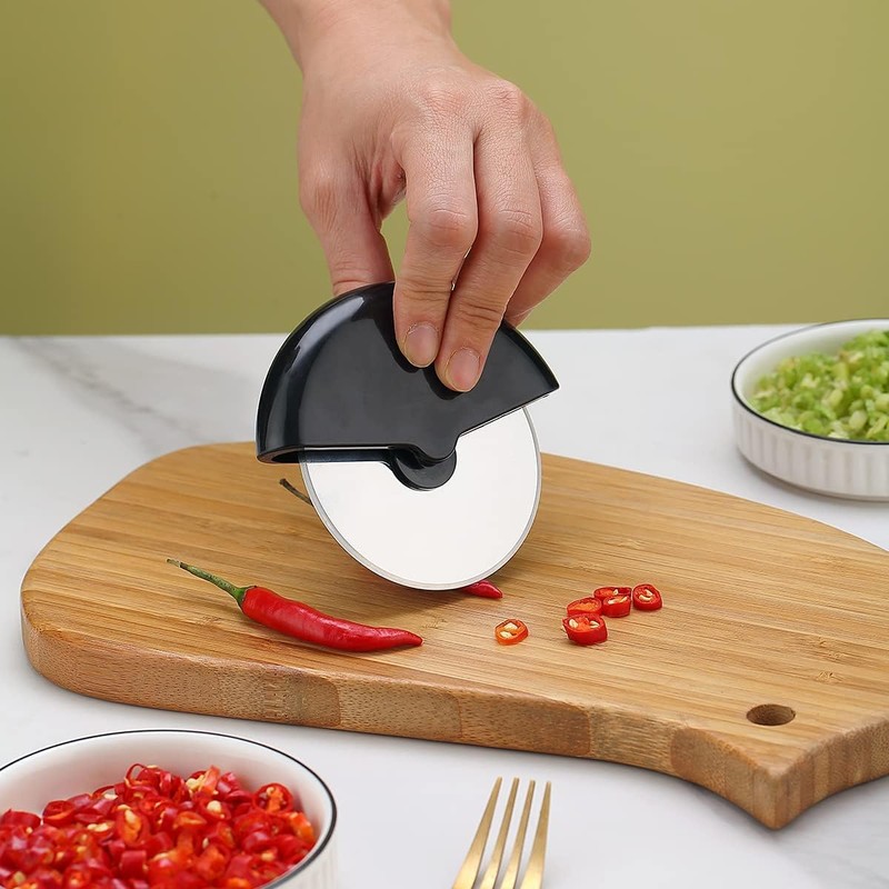 Pizza Cutter Wheel Pack of 2 with Protective Blade Cover,