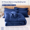Newspin King Bed in a Bag - 7 Pieces Blue