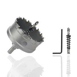 Rannb Metal Steel Hole Saw Drill Bit 3"/76mm Cutting Dia Carbide Tipped Hole Saw Cutter