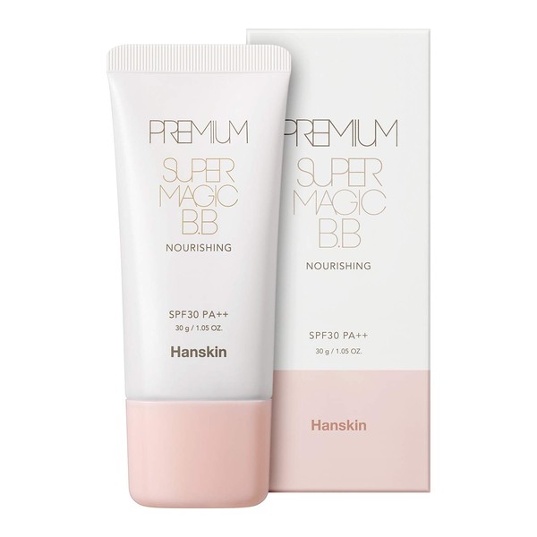 Hanskin Premium Super Magic BB Cream with SPF 30 PA++, Nourishing Long Lasting Tinted Moisturizer, Strong Coverage Flawless Finish [30g / 1.05 Oz]