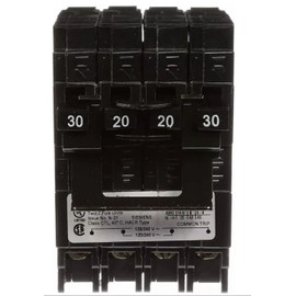 1 Pc of 30/20 Quad Breaker Q23020CT2 (1) 20 Amp 2 Pole & (1) 30 Amp 2 Pole 240V
