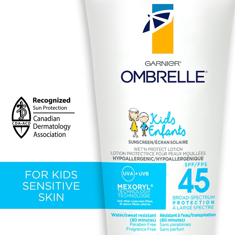Garnier Ombrelle Sunscreen Kids Wet'n Protect Cream Spf 45, 90ml