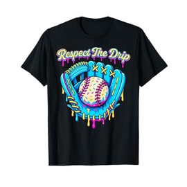 Baseball Drip Boys Ice Cream Drip Glove Sweet Swing Sports T-Shirt