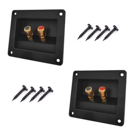 XYRSTOLR 2Pcs 2-Way Speaker Box Terminal Cup 90x80mm Binding Post Screw Connectors Plugs Subwoofer Box Speaker Terminal for DIY Home Car Stereo Speaker & Subwoofer