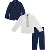 Nautica Boys' 4-Piece Tuxedo Set with Dress Shirt, Bow Tie,