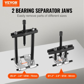 VEVOR Bearing Puller Kit 14-Piece, 5 Ton Bearing Separator, Pinion Wheel Bearing Removal Kit with 2" and 3" Jaws, Bearing Separator and Puller Set, Heavy Duty Bearing Splitter Tool Kit with Case