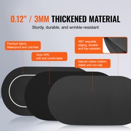 Happybuy 70x35 Inch Foldable Poker Table Top, Poker Mat for 6-8 Players, Carrying Bag, Black Topper for Poker Games & Rooms