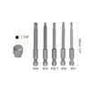 sourcing map 5Pcs Square Head Screwdriver Bits SQ1, SQ2, SQ2.7,