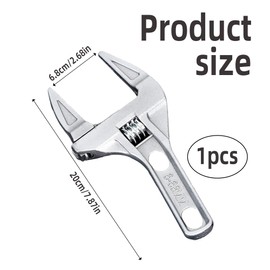 Cloudlink 1PC Adjustable Wrench Strong Clamping Force Easy to Use Ergonomically Design Large Adjustable Spanner Durable and Long Lasting Shifting Spanner Shank Plumber for Bathroom Washbasin