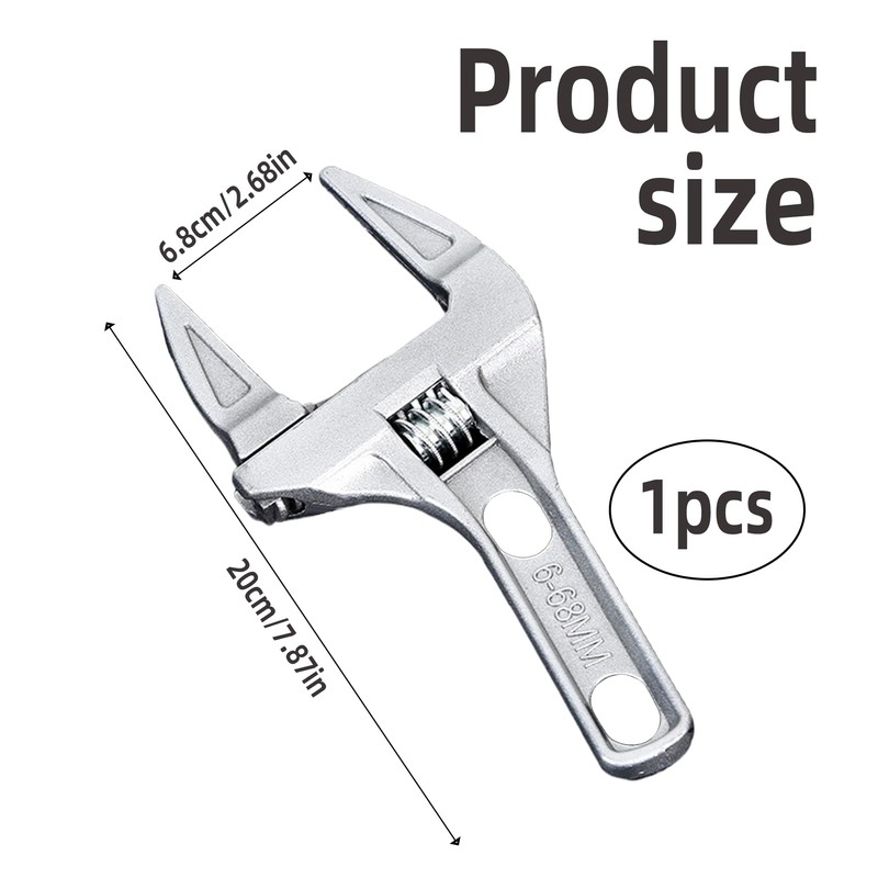 Cloudlink 1PC Adjustable Wrench Strong Clamping Force Easy to Use