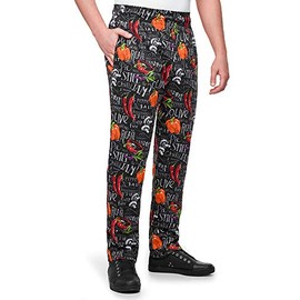 Men’s Chalkboard Print Baggy Chef Pant (Large)