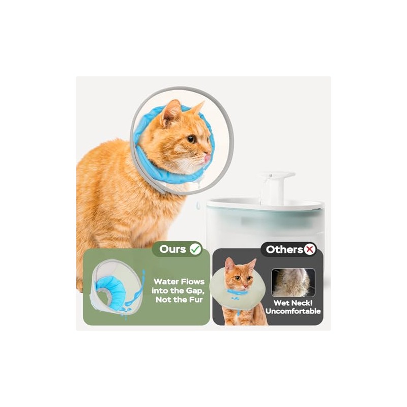 Cat Cone Collar Soft: Comfortable Waterproof Mesh Recovery Cone After