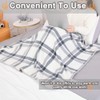 GEMGO Fleece Wearable Blanket Poncho for Women Plaid Lap Blankets