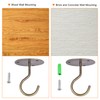 sourcing map Ceiling Hooks Wall Mounted 65mm Round Plate Iron