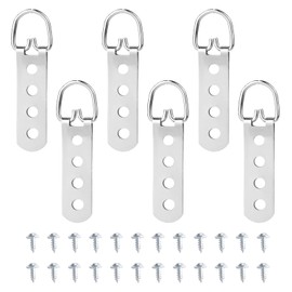 6 Pack D Rings Picture Hanging Hooks, Super Heavy Duty D Ring Picture Hangers, Photo Frame Hangers for Secure Wall Mounting