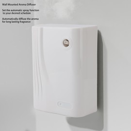 Essential Oil Diffuser,Aromatherapy Diffuser Automatic Misting Essential Oil Aroma Diffuser Silent Wall Mount Fragrance Machine for Home Hotel 110 to 220V (White)