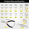 Catephe 1200 Pcs Open Jump Rings, Jump Rings for Jewelry