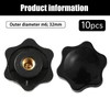 RLMVGBX 10 Pcs M6 Black Plastic Star Shape Head Female