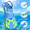 Kids Mask Fins Snorkel Set, Dry Top Snorkeling Gear for
