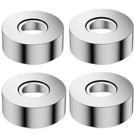 4Pcs 60mm/2.36" Shower Flange Covers for Shower Faucets, Faucets, Radiators,Stainless Steel Round Plumbing Cover Plates for 25mm/0.98" Dia Water Pipe Faucet Decoration Accessories (Sliver)