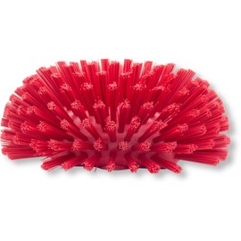 SPARTA Tank and Kettle Scrub Brush Heavy-Duty Tile Brush, Coloroded and Handle Compatible (Sold Separately) for Optimal Access in Spacious Containers, Plastic, 5.25 x 7.5 Inches, Red