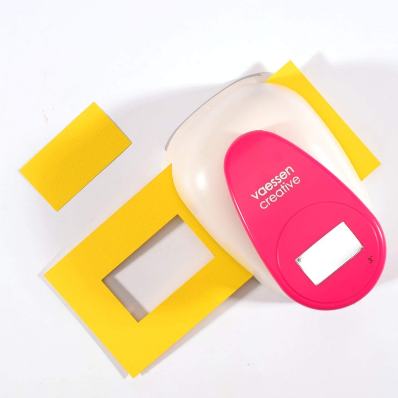Vaessen Creative Craft Paper Punch XL, Rectangle, for DIY Projects,