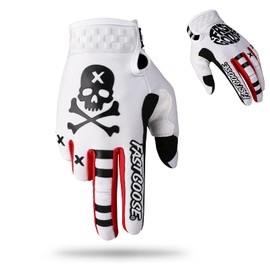 Fast passion Dirt Bike Motorcycle Gloves Motocross Gloves Motorbike Riding Bike Gloves ATV MX MTB Off Road Racing Sports Cycling Glove (White, S)
