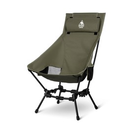OneTigris Dragonhide Camping Chair with Pillow Design, Comfortable Widened Seat Folding Chair, 275 lbs Capacity