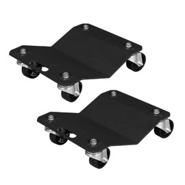 BIG RED Wheel Dolly: Tire Stake with Brakes and Vehicle Tire Dolly Cart with (4) Wheels for Moving Cars and Repair, 3000 lbs Capacity, 2 Pack