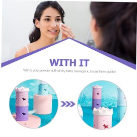 minkissy 2pcs Beauty Egg Storage Box Makeup Sponge Holder Anti-wear Sturdy Material Compact Design for Makeup Tools