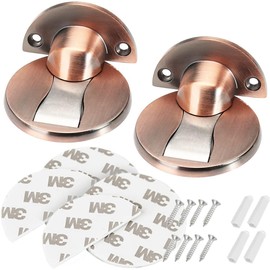 VICHE CATT Magnetic Door Stopper, Catch Type, Indoor Door Stopper, Stainless Steel, Set of 2 (Bronze)