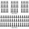 150 PCS M3 M4 Black Round Head Self Tapping Screws