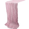 Time to Sparkle Cheesecloth Table Runner 90X400CM - Baby Pink