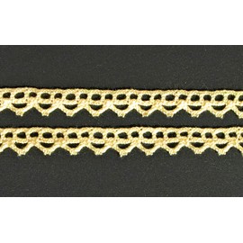 5 Yards Ivory Cotton Lace 3/8'' Trim,Vintage Style Scalloped Crochet Lace Ribbon Edge Trimmings for Sewing,Craft and Wedding Bridal Decoration -L