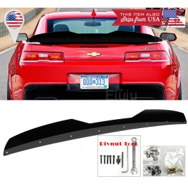 SDeelCase Black Decklid Wing Add on Wickerbill w/ Tool For 14-15 Camaro w/ Z28 Spoiler