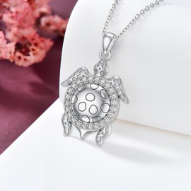 SHINYKEND 925 Sterling Silver Turtlet Urn Necklace for Ashes, Sea Turtle Memorial Keepsake with Funnel Filler Cremation Jewelry Ashes Jewelry Gifts for Women Her Mom Grandma Sister