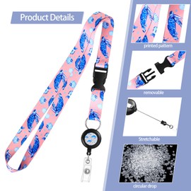 Carnival Princess Cruise Lanyards (2 pcs) with 4 Luggage Tag Holders | Blue & Pink Turtle Design for Couples (Love Turtle)