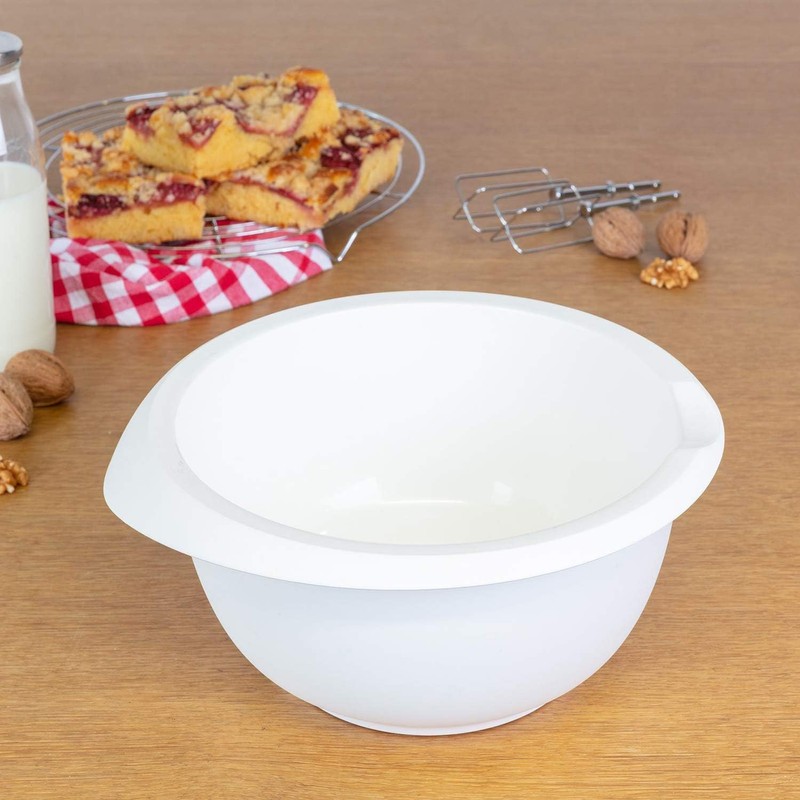 Westmark Rühr-/Backschüssel, 3,5 l, Mit Ausgießer, Kunststoff, Weiß, 3154227W