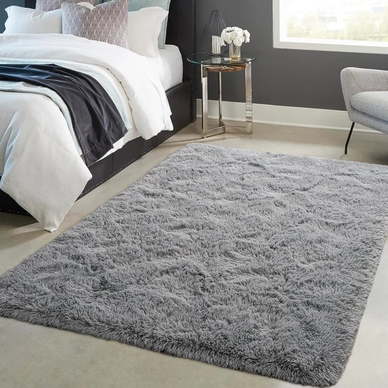 Toneed Fluffy Area Rug for Bedroom Living Room, 6 x