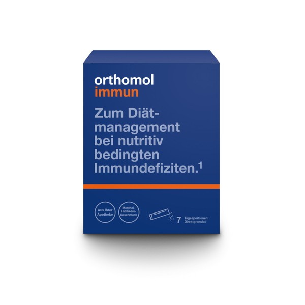 orthomol immun Menthol-Himbeere Direktgranulat, 7 pcs. Sachets