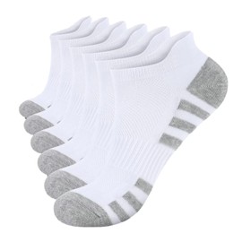 Laysblen Mens Ankle Athletic Socks Moisture Wicking Cotton Cushion Low Cut Short Socks Men Women for Runing 6 Pairs