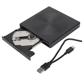 Dual Interface External Optical Drive 5Gbps Stable Transmission USB 3.0 Type C CD Drive for Home Office Laptop