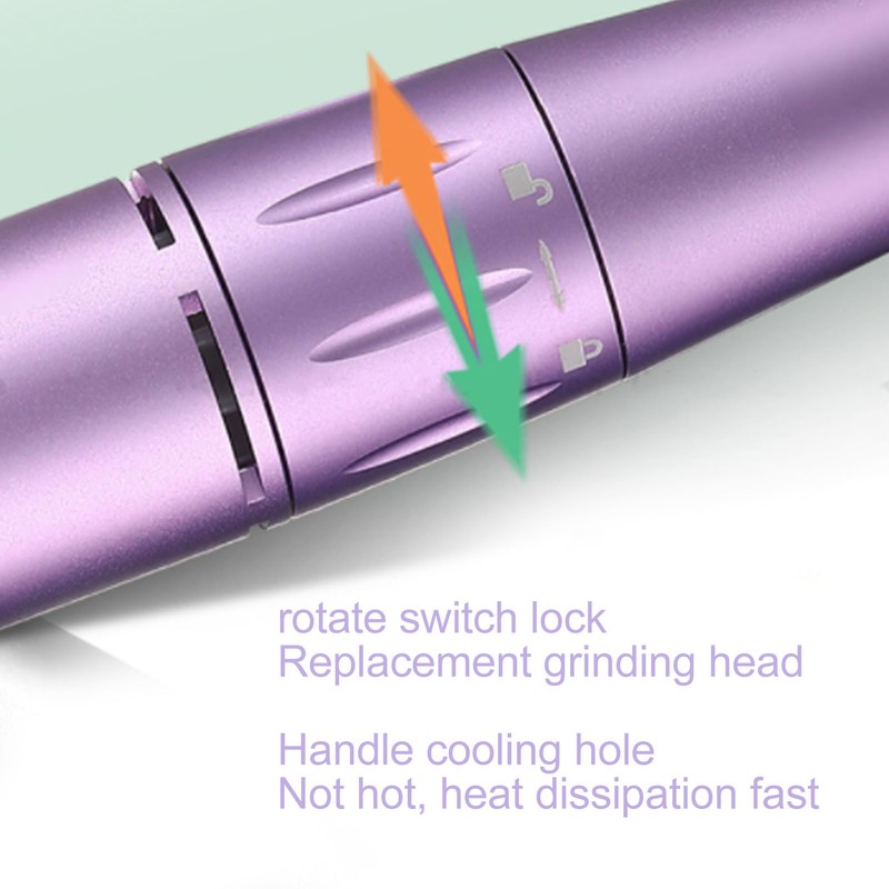 Electric Nail Drill 30000RPM Portable File Polishing Tool Manicure Pedicure