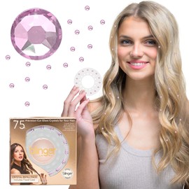 blinger Crystal Refill Pack | 5 Discs - 75 Precision-Cut Glass Crystals | Styling Tool not included | Fairy Lilac 4 mm