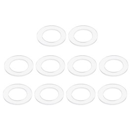 PATIKIL Nylon Flat Washers 8mm ID, 13mm OD, 0.8mm Thick M8 Metric Plastic Flexibility Gaskets Round Spacers-Applications for Faucet Valve Water Pipe Hose-[Qty 10 Clear]